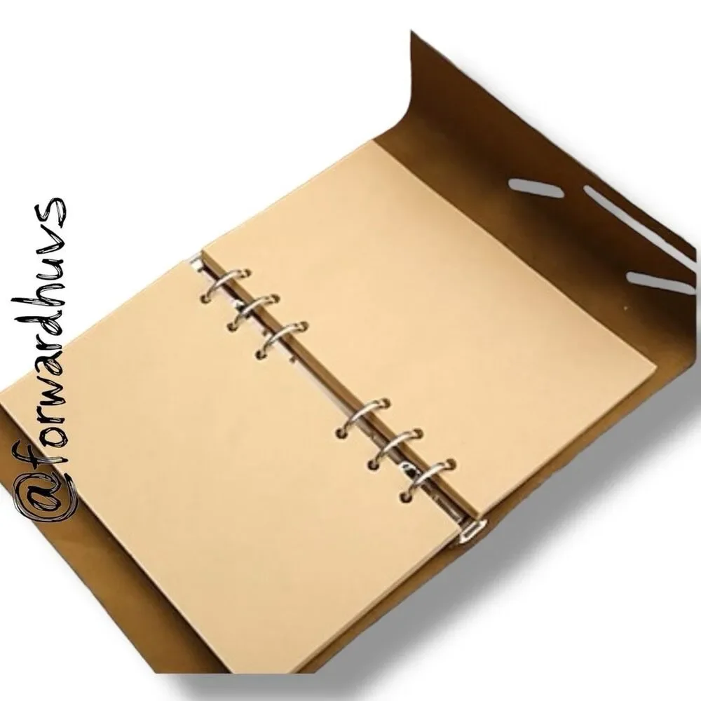 Red PU Leather Notebook - Sketchbook - Unlined Blank Page Notebook